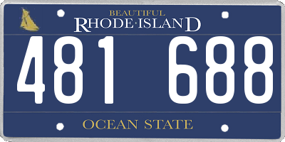RI license plate 481688