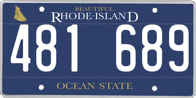 RI license plate 481689