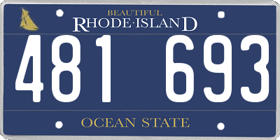 RI license plate 481693