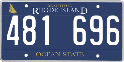 RI license plate 481696
