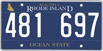 RI license plate 481697