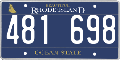 RI license plate 481698
