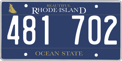 RI license plate 481702