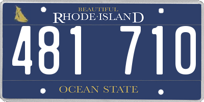 RI license plate 481710