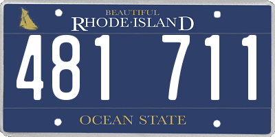 RI license plate 481711