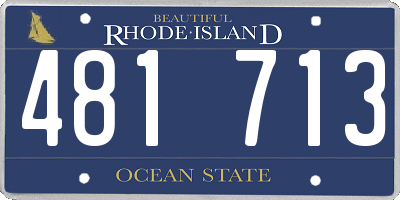 RI license plate 481713