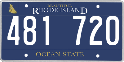 RI license plate 481720