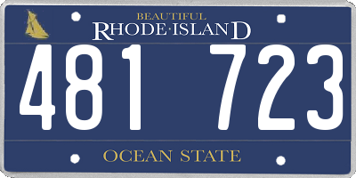 RI license plate 481723