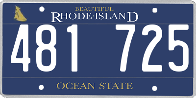 RI license plate 481725