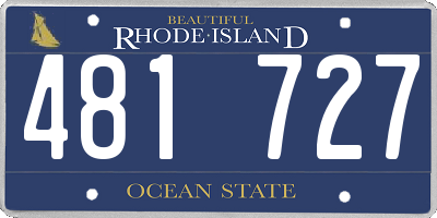 RI license plate 481727
