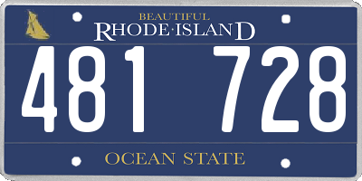 RI license plate 481728