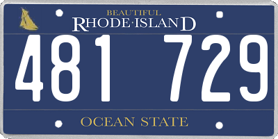 RI license plate 481729