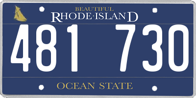 RI license plate 481730