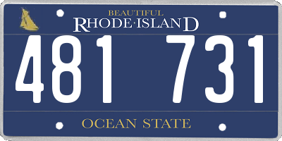 RI license plate 481731