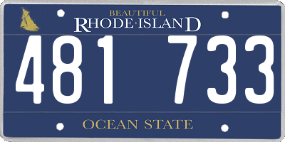 RI license plate 481733
