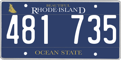 RI license plate 481735