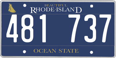 RI license plate 481737