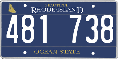 RI license plate 481738