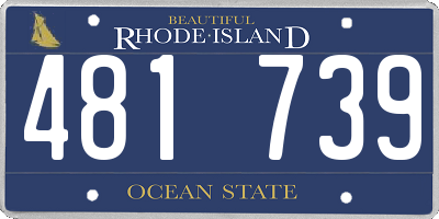 RI license plate 481739