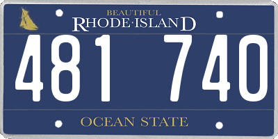 RI license plate 481740