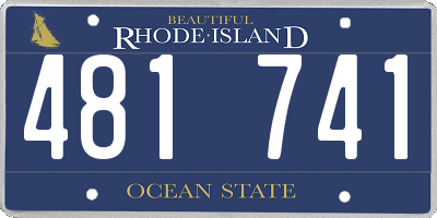 RI license plate 481741