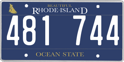 RI license plate 481744