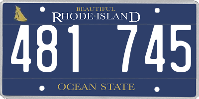 RI license plate 481745