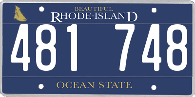 RI license plate 481748