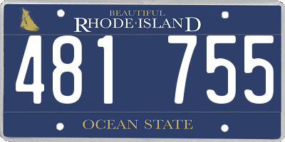 RI license plate 481755