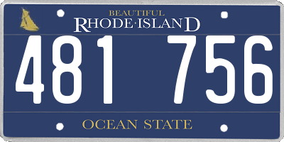 RI license plate 481756