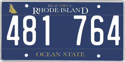 RI license plate 481764