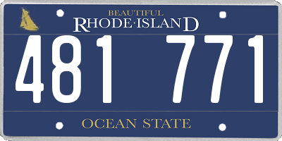 RI license plate 481771