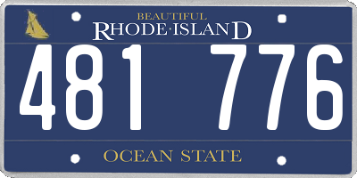 RI license plate 481776