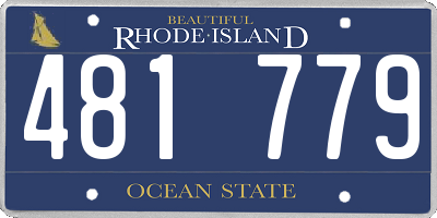 RI license plate 481779