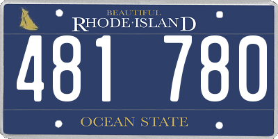 RI license plate 481780
