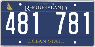 RI license plate 481781