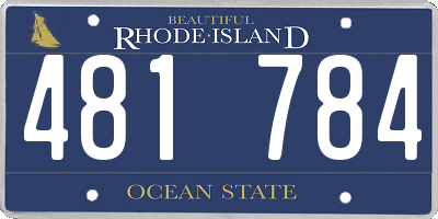 RI license plate 481784