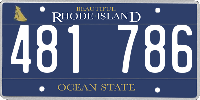 RI license plate 481786