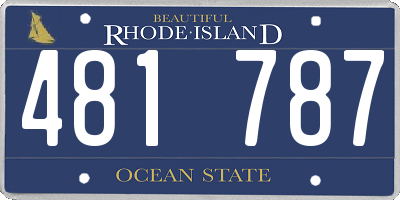 RI license plate 481787