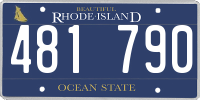 RI license plate 481790