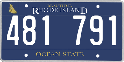RI license plate 481791