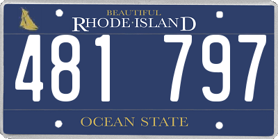 RI license plate 481797
