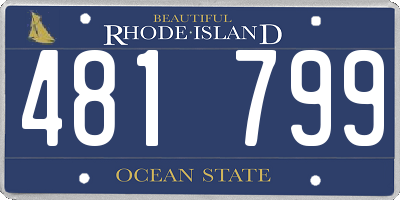 RI license plate 481799