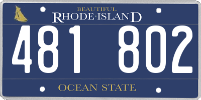 RI license plate 481802