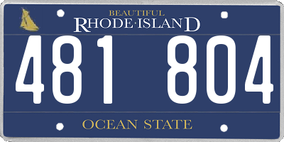RI license plate 481804