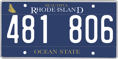 RI license plate 481806