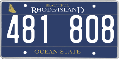 RI license plate 481808