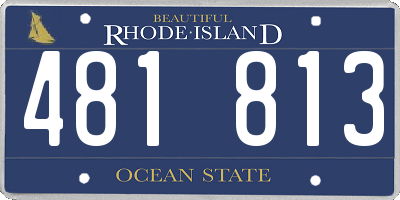 RI license plate 481813