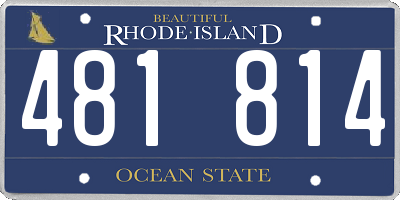 RI license plate 481814