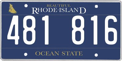 RI license plate 481816